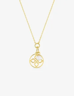 Collier motif fantaisie or jaune 375‰ et perle de culture d'eau douce 4 mm SO OR