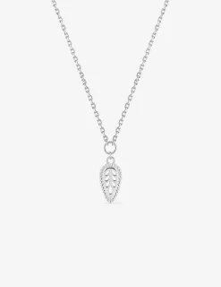 Collier motif feuille en argent 925 ‰ rhodié SO OR