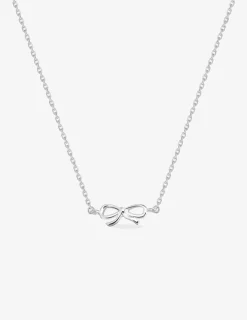 Collier motif nœud en argent 925 ‰ rhodié SO OR