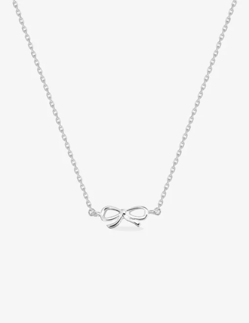 Collier motif nœud en argent 925 ‰ rhodié SO OR