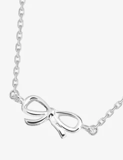 Collier motif nœud en argent 925 ‰ rhodié SO OR