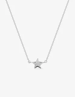 Collier motif étoile en argent 925 ‰ rhodié SO OR