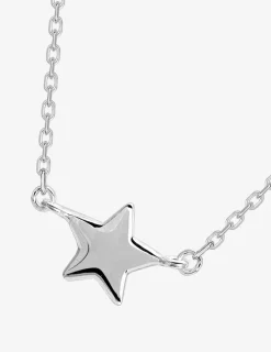 Collier motif étoile en argent 925 ‰ rhodié SO OR