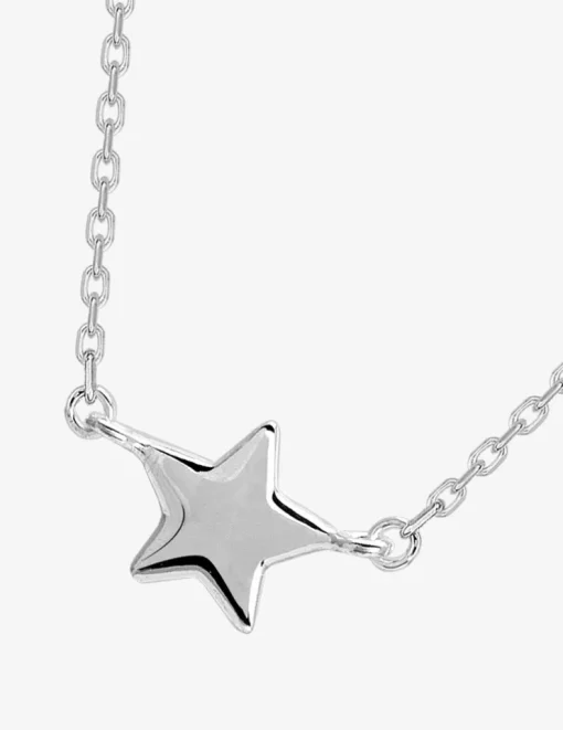 Collier motif étoile en argent 925 ‰ rhodié SO OR