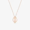 Collier Ondine Or rose 375‰, motif laque ivoire SO OR
