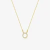 Collier or 750 ‰ jaune, pendentif zodiaque taureau avec oxydes de zirconium SO OR