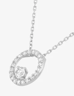 Collier or blanc 375‰ et cercle oxydes de zirconium SO OR