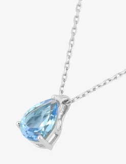 Collier or blanc 375‰ et topaze SO OR