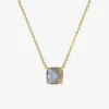 Collier or jaune 750 ‰ et labradorite SO OR