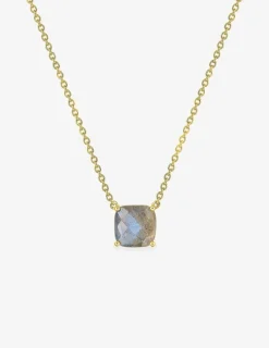 Collier or jaune 750 ‰ et labradorite SO OR