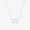 Collier or jaune 375 ‰ et motif fleur de lotus SO OR