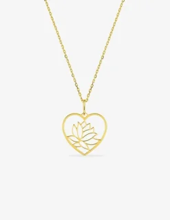 Collier or jaune 375 ‰ et motif cœur découpe fantaisie SO OR