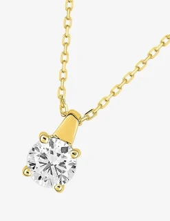 Collier or jaune 375 ‰ et oxyde 4.75 mm serti quatre SO OR
