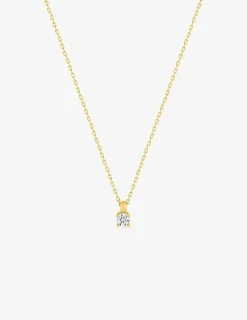 Collier or jaune 750 ‰ et oxyde de zirconium 0,10 ct SO OR