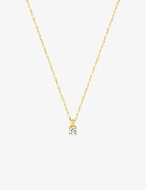 Collier or jaune 750 ‰ et oxyde de zirconium 0,10 ct SO OR