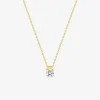 Collier or jaune 750 ‰ et oxyde de zirconium 0,40 ct SO OR
