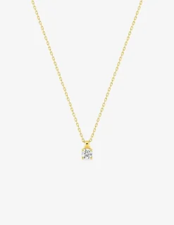Collier or jaune 750 ‰ et oxyde de zirconium 0,18 ct SO OR