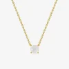 Collier or jaune 750 ‰ et pierre de lune SO OR