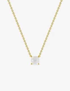 Collier or jaune 750 ‰ et pierre de lune SO OR