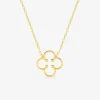 Collier or jaune 375 ‰ motif trèfle à quatre feuilles SO OR