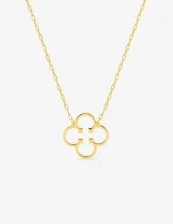 Collier or jaune 375 ‰ motif trèfle à quatre feuilles SO OR