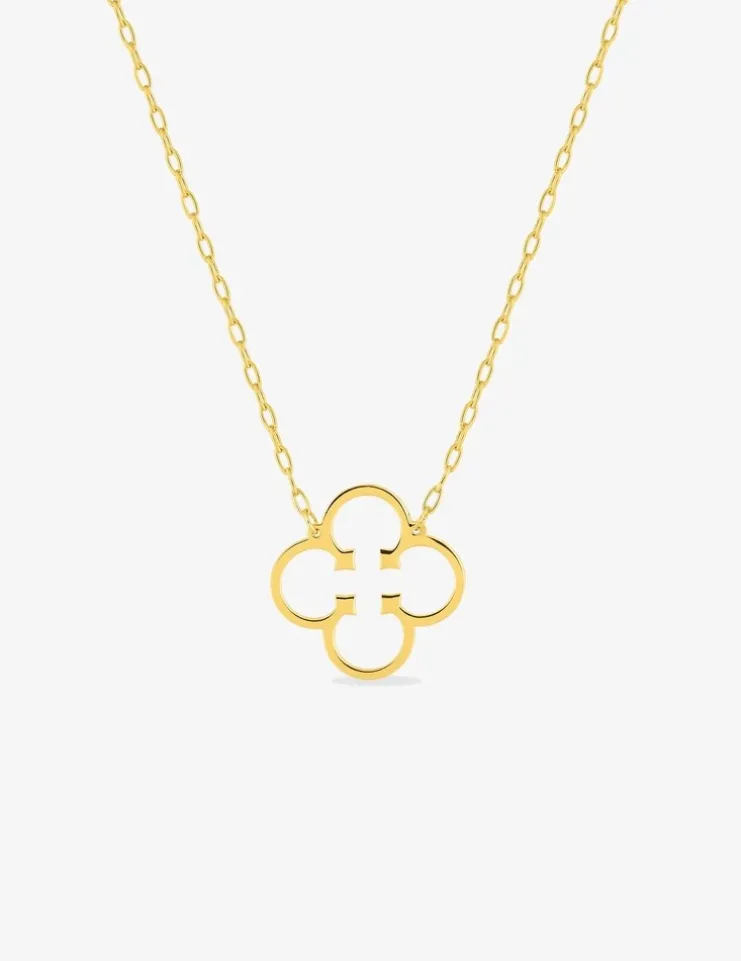 Collier or jaune 375 ‰ motif trèfle à quatre feuilles SO OR