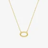 Collier or jaune 375 ‰ pendentif ovale SO OR