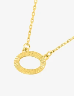 Collier or jaune 375 ‰ pendentif ovale SO OR