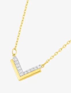 Collier or jaune 375 ‰, rhodium et oxydes de zirconium, motif fantaisie SO OR