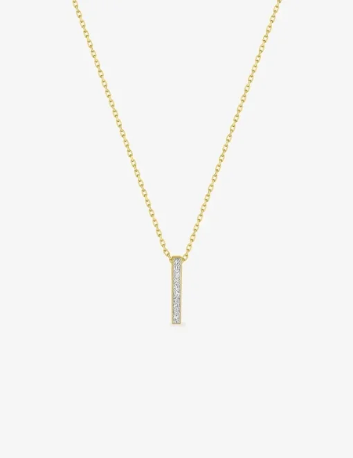 Collier or jaune 375 ‰, rhodium et oxydes de zirconium SO OR