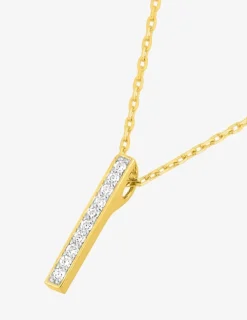 Collier or jaune 375 ‰, rhodium et oxydes de zirconium SO OR