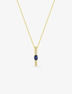 Collier or jaune 375 ‰, saphir et oxydes fantaisie SO OR