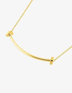 Collier or jaune 750‰ avec motif arrondi sans bélière SO OR