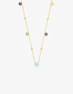 Collier or jaune 375‰ et pierres fines SO OR