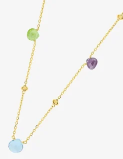 Collier or jaune 375‰ et pierres fines SO OR