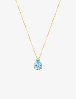Collier or jaune 375‰ et topaze SO OR