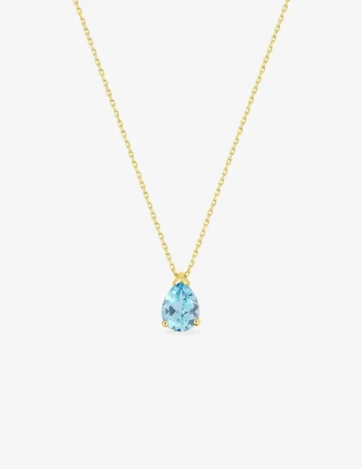 Collier or jaune 375‰ et topaze SO OR