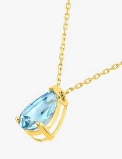 Collier or jaune 375‰ et topaze SO OR