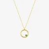 Collier or jaune 375‰ émeraude cercle SO OR
