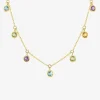 Collier or jaune 375‰, topaze, péridot, améthyste et citrine SO OR