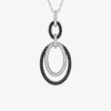 Collier ovales bicolores argent 925‰ rhodié et oxydes de zirconium SO OR