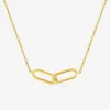Collier ovales entrelacés acier doré SO OR