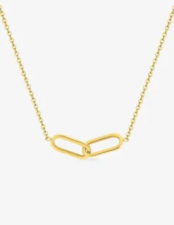 Collier ovales entrelacés acier doré SO OR