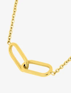 Collier ovales entrelacés acier doré SO OR
