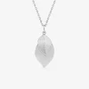 Collier pendentif argent 925 ‰ rhodié et motif feuille SO OR