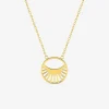 Collier pendentif en acier doré SO OR