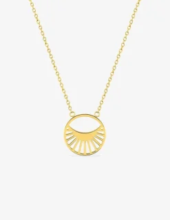 Collier pendentif en acier doré SO OR