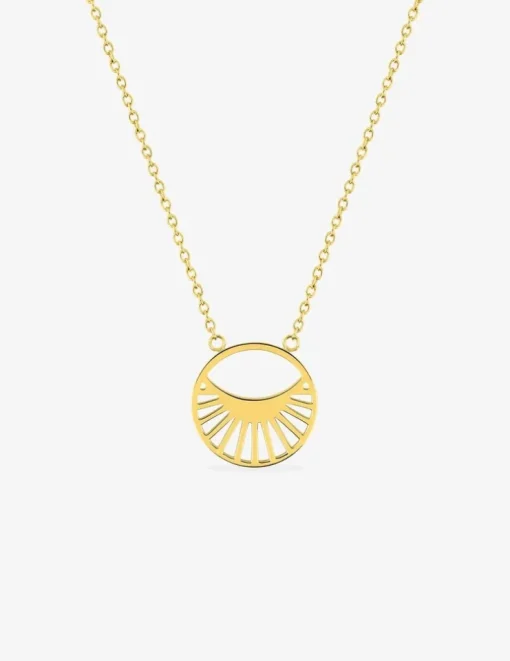 Collier pendentif en acier doré SO OR