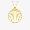 Collier pendentif en acier doré SO OR