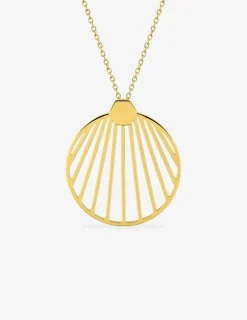 Collier pendentif en acier doré SO OR